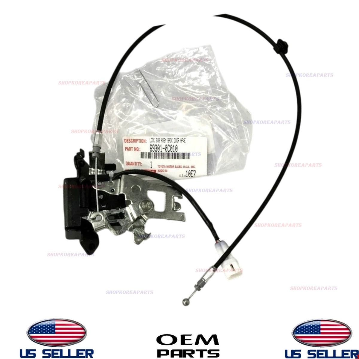 GENUINE Tailgate Door Lock Actuator 2001-2007 Toyota Sequoia 69301-0C010