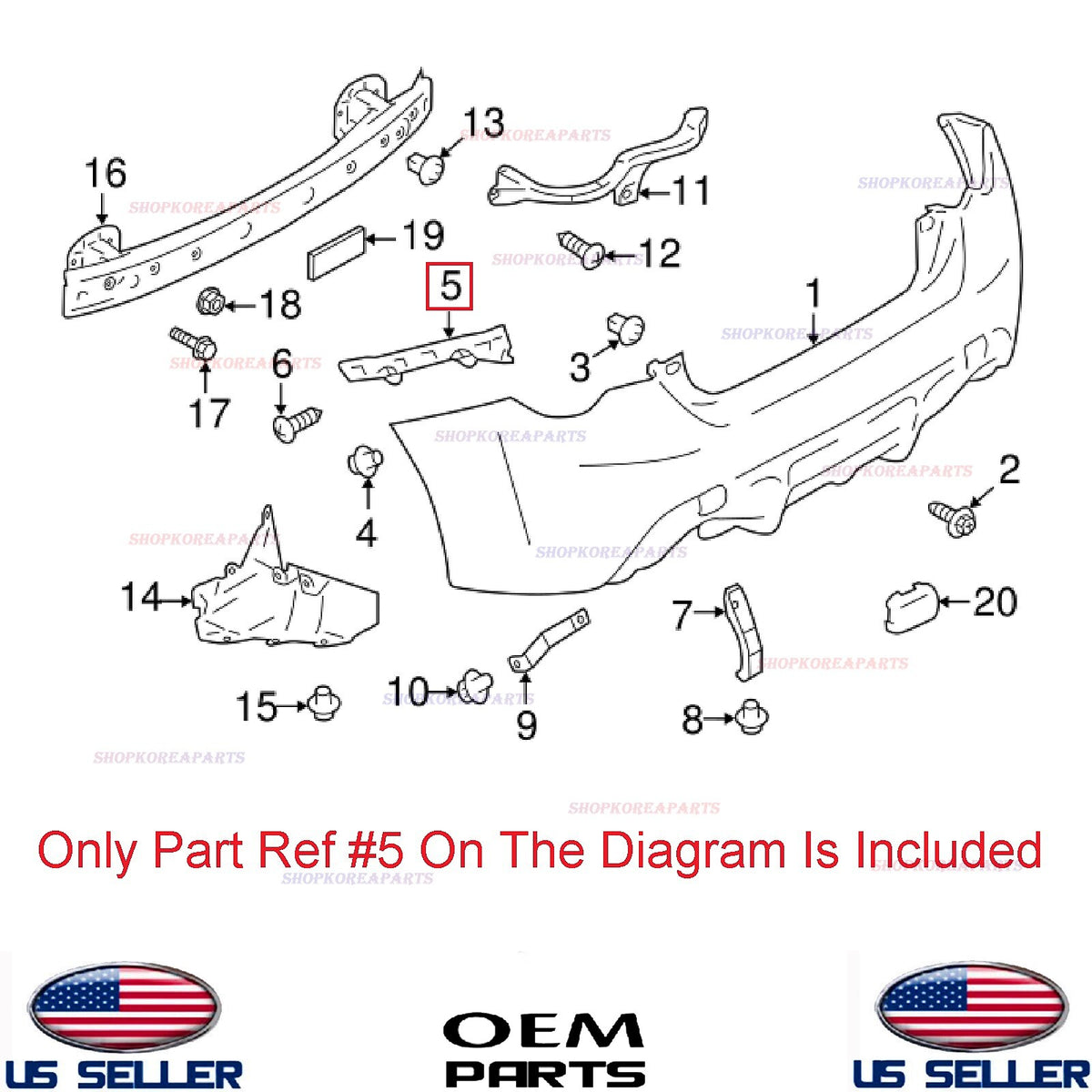 GENUINE Rear Bumper Mounting Bracket LEFT Driver Side OEM Subaru BRZ 2013-2020
