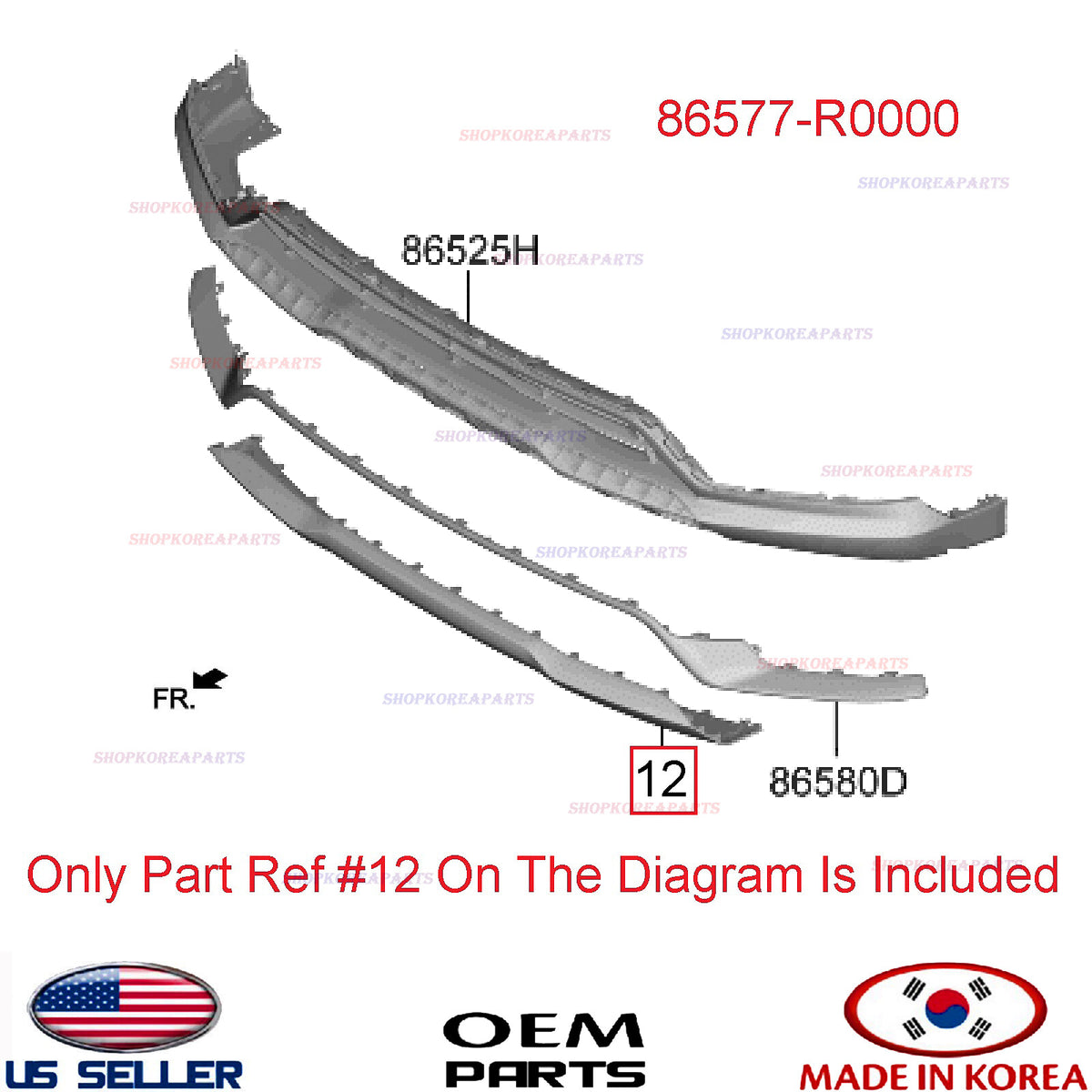 GENUINE Front Bumper Skid Plate SILVER ⭐OEM⭐ Kia Carnival EX LX 2022-2024