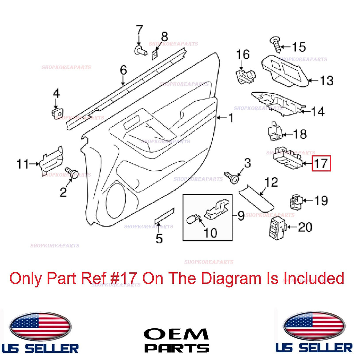 GENUINE Front LEFT Door Power Window Main Switch ⭐OEM⭐ Subaru Forester 2017-2018