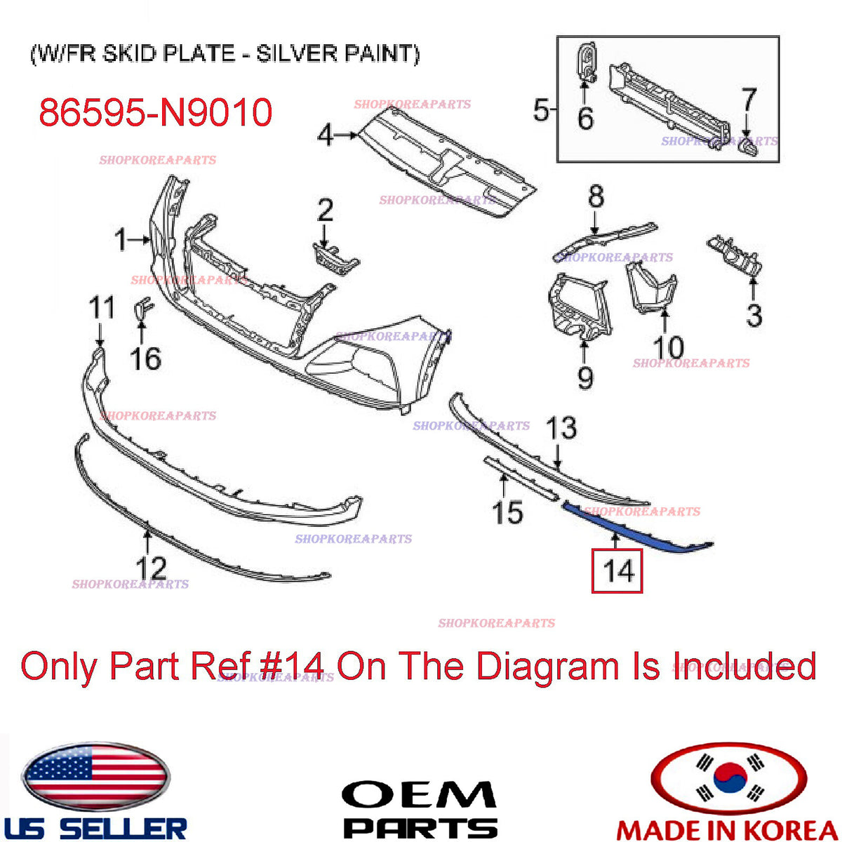 GENUINE Front Bumper Lower Molding LEFT Driver ⭐OEM⭐ Hyundai Tucson 2022-2024