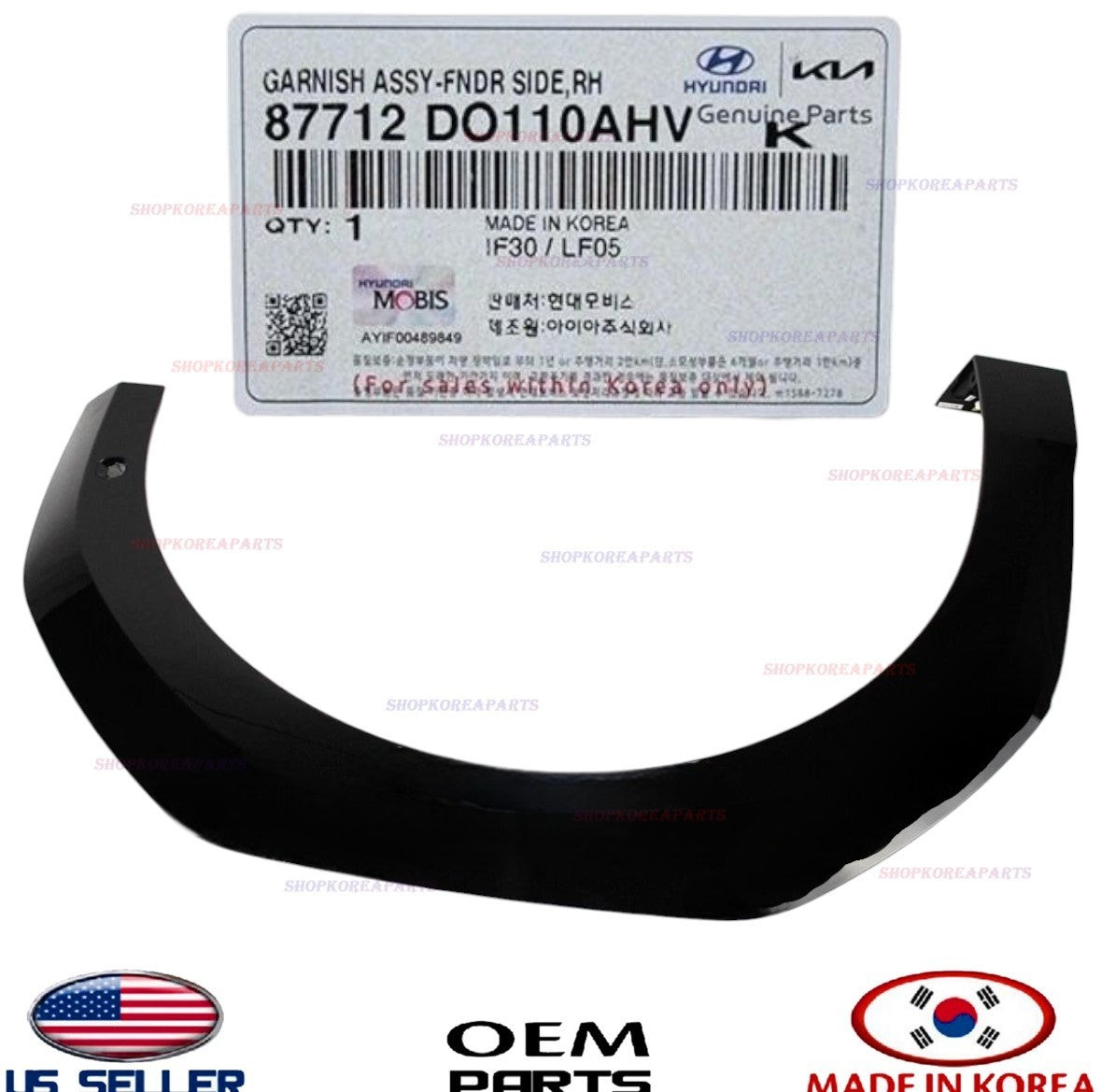GENUINE Front Fender Wheel Molding RIGHT Passeng PAINTED ⭐OEM⭐ Kia EV9 2024-2026