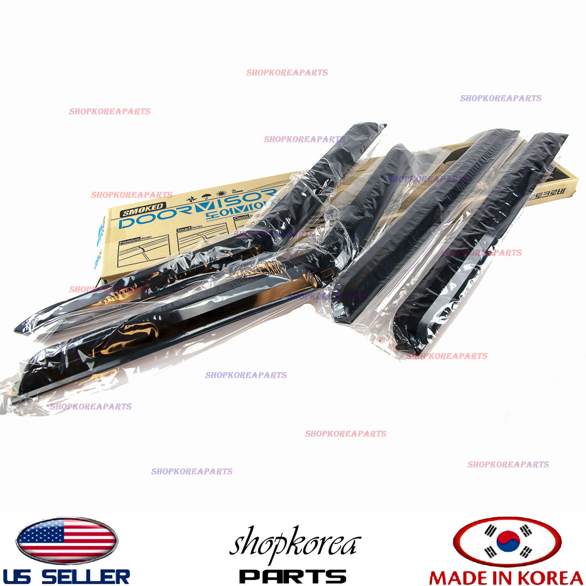 SMOKED DOOR VISOR WINDOW SUN RAIN WIND VENT DEFLECTOR fits KIA SOUL 2009-2013