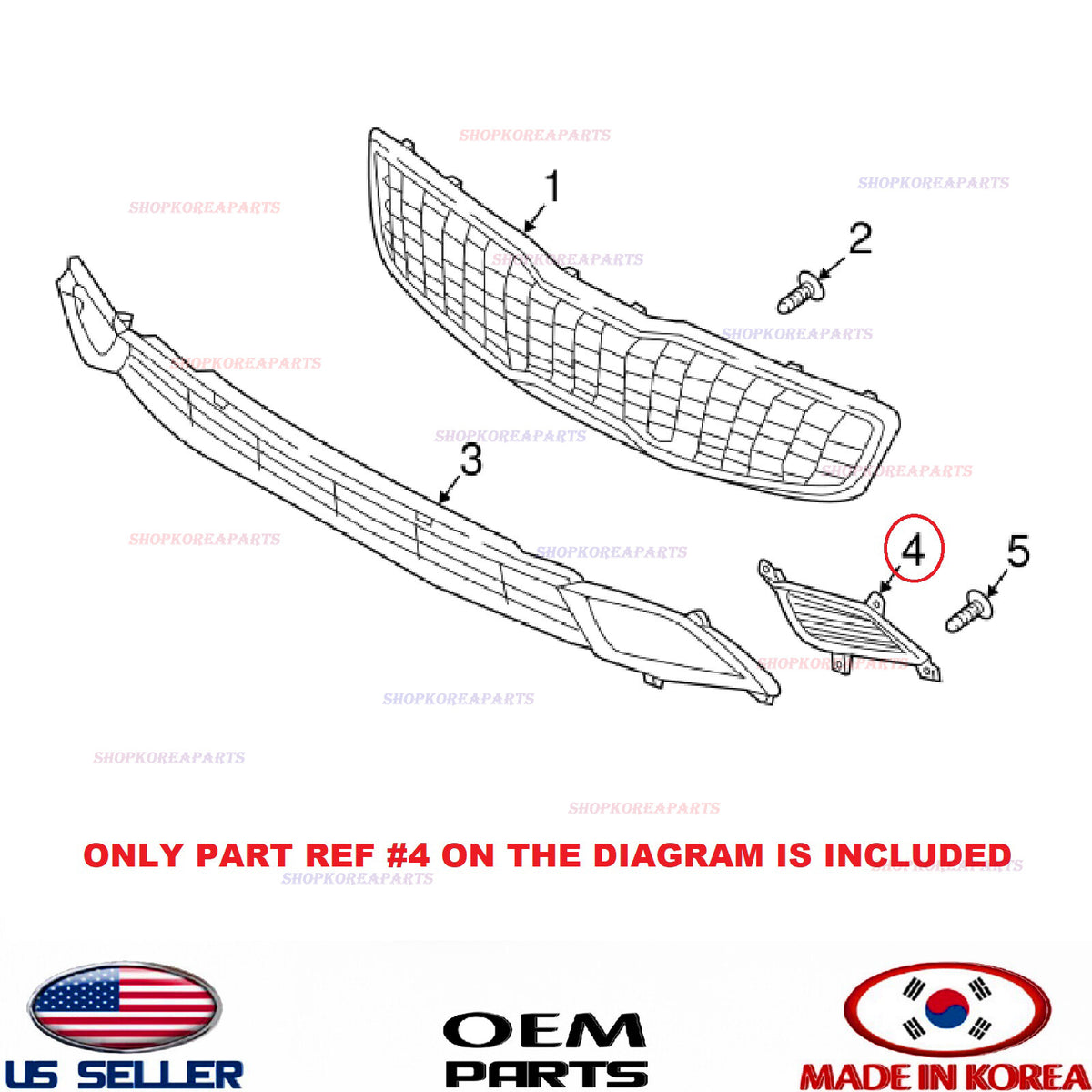 GENUINE Front Bumper Blanking Cover Fog Cap LEFT Driver Side ⭐ KIA FORTE 5 17-18