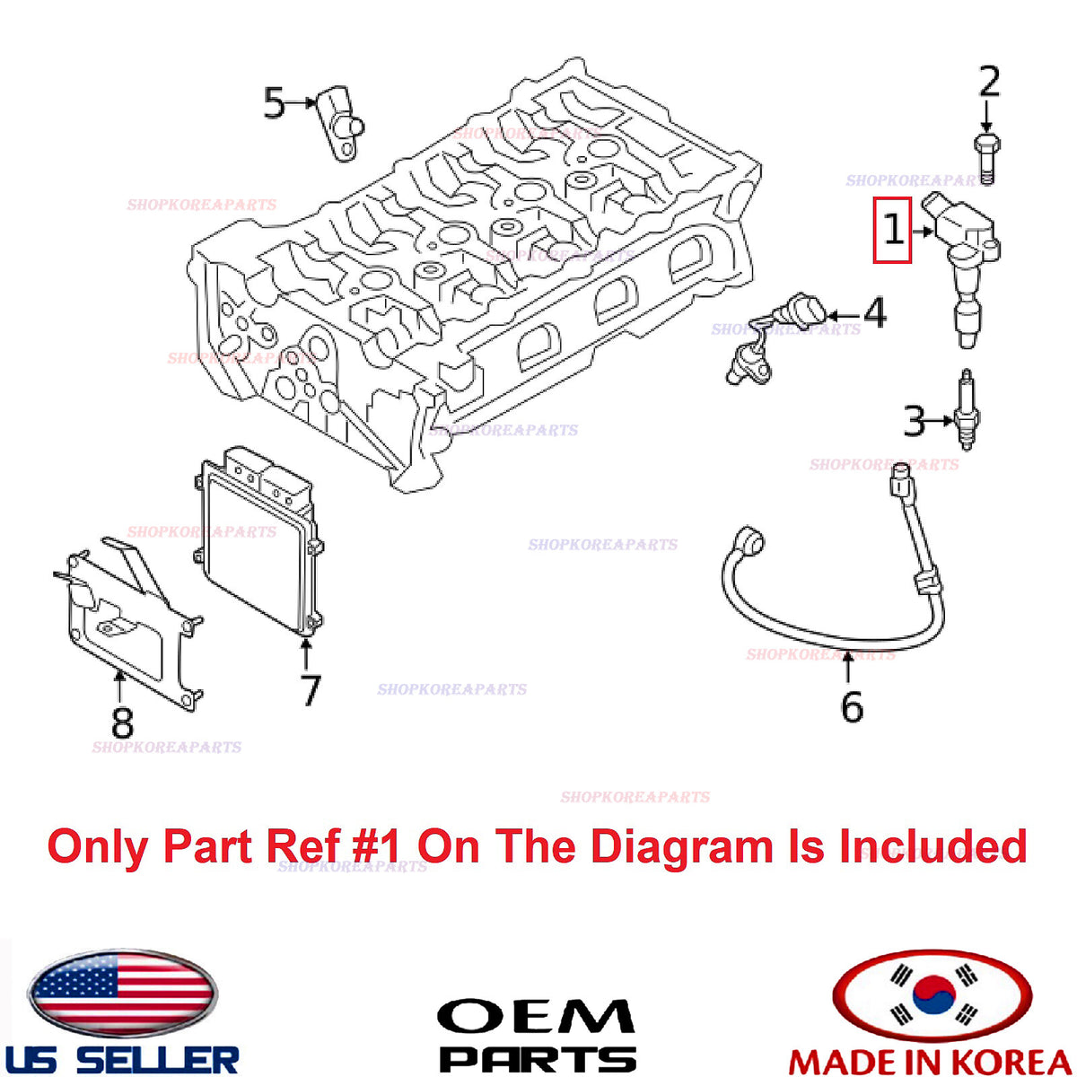GENUINE Engine Ignition Coil ⭐OEM⭐ HYUNDAI KIA 1.6 Turbo *See compatibility
