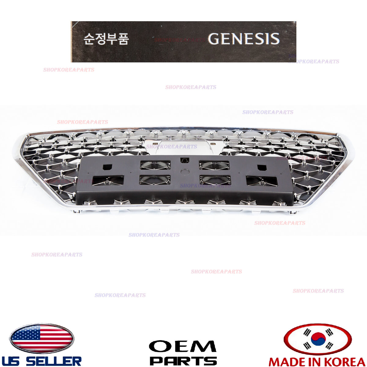OEM GENUINE Front Radiator Grille OEM Genesis G70 2019-2021 with Parking Hole