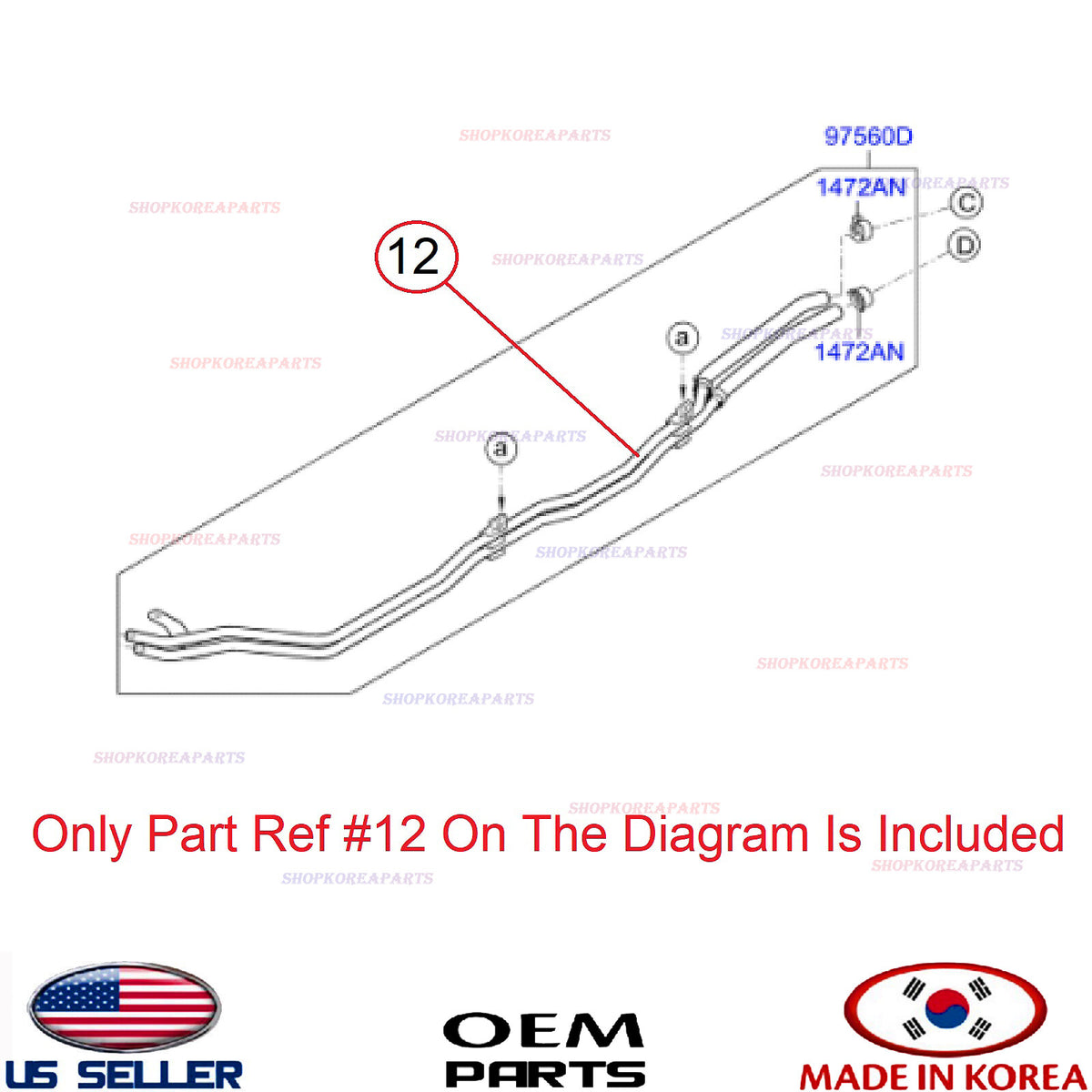 GENUINE Cabin Heater Pipe & Hose ⭐OEM⭐ Hyundai H1 Starex 97560-4H010