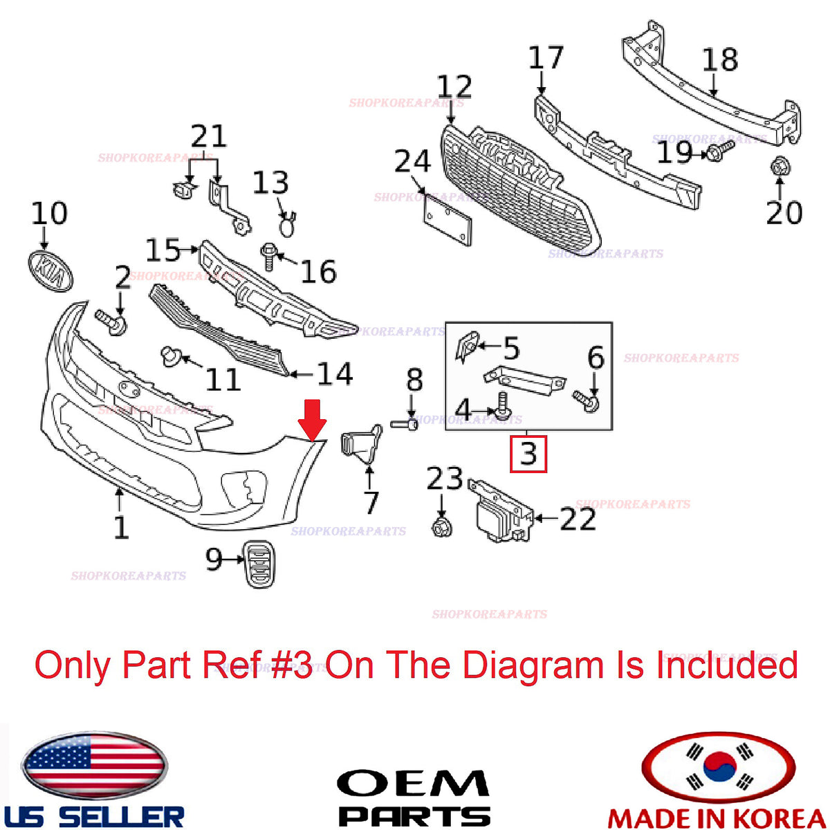 GENUINE Front Bumper Bracket Mounting LEFT Driver Side ⭐OEM⭐ Kia Rio 2021-2023
