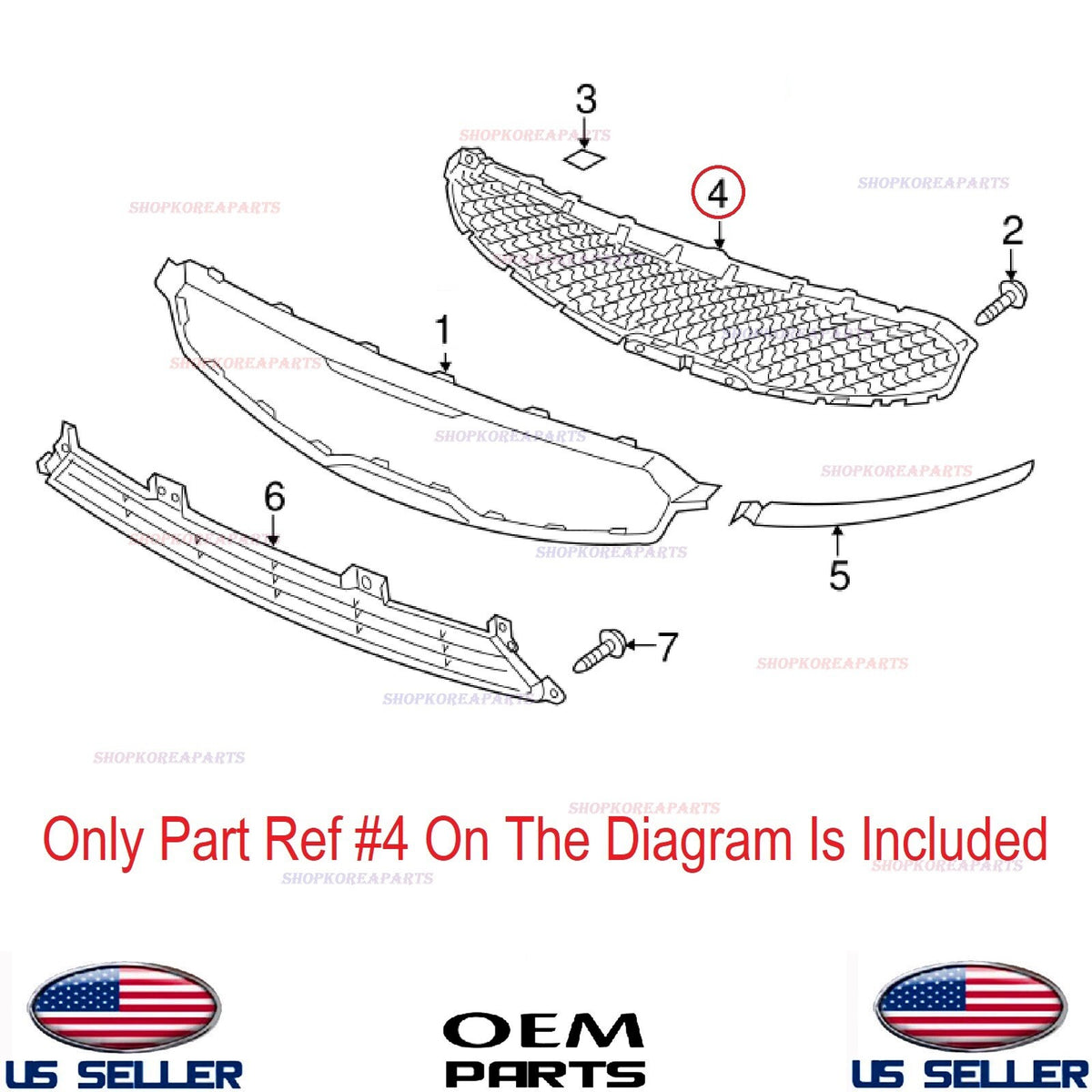 GENUINE Grille Front Bumper Center ⭐OEM⭐ KIA CADENZA 2017-2019 86352F6000