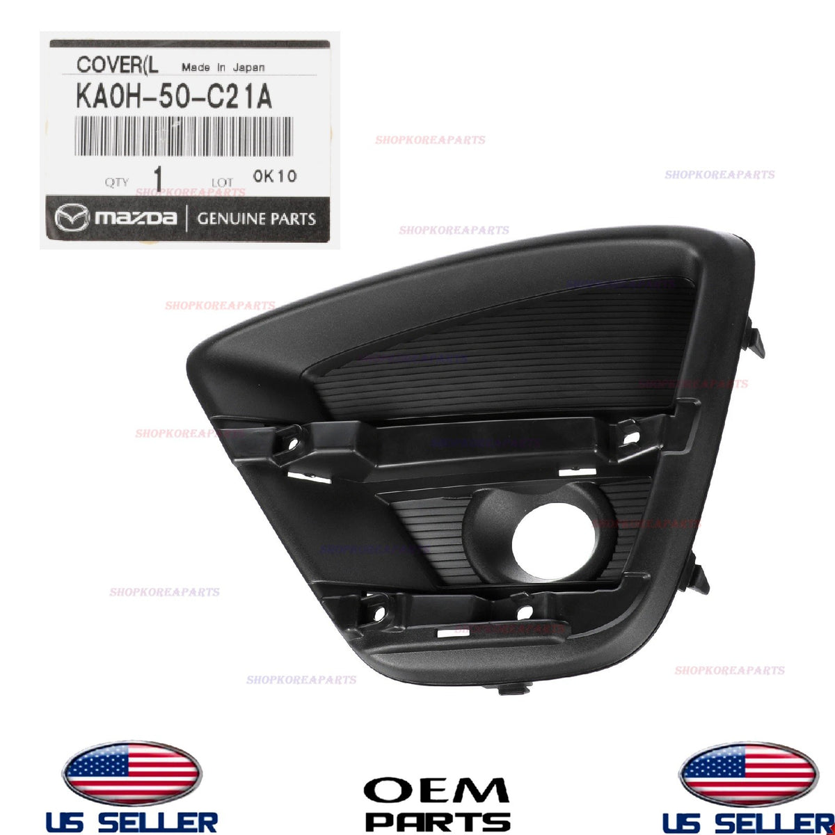 GENUINE Front Bumper Fog Lamp Cover Bezel LEFT Driver Side 2016 Mazda CX-5