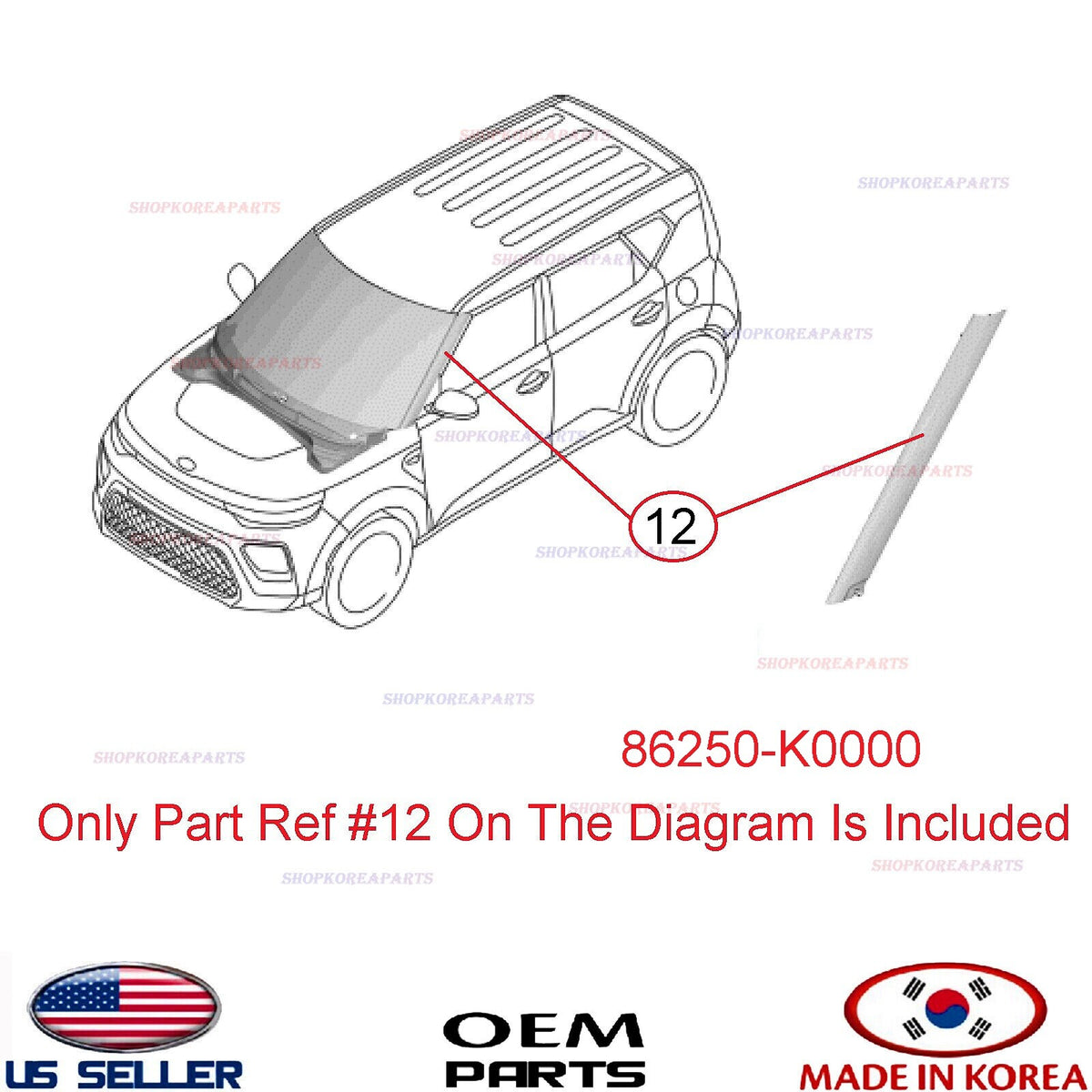 GENUINE Windshield Trim Pillar Molding LEFT Driver Side ⭐OEM⭐ Soul 2020-2025