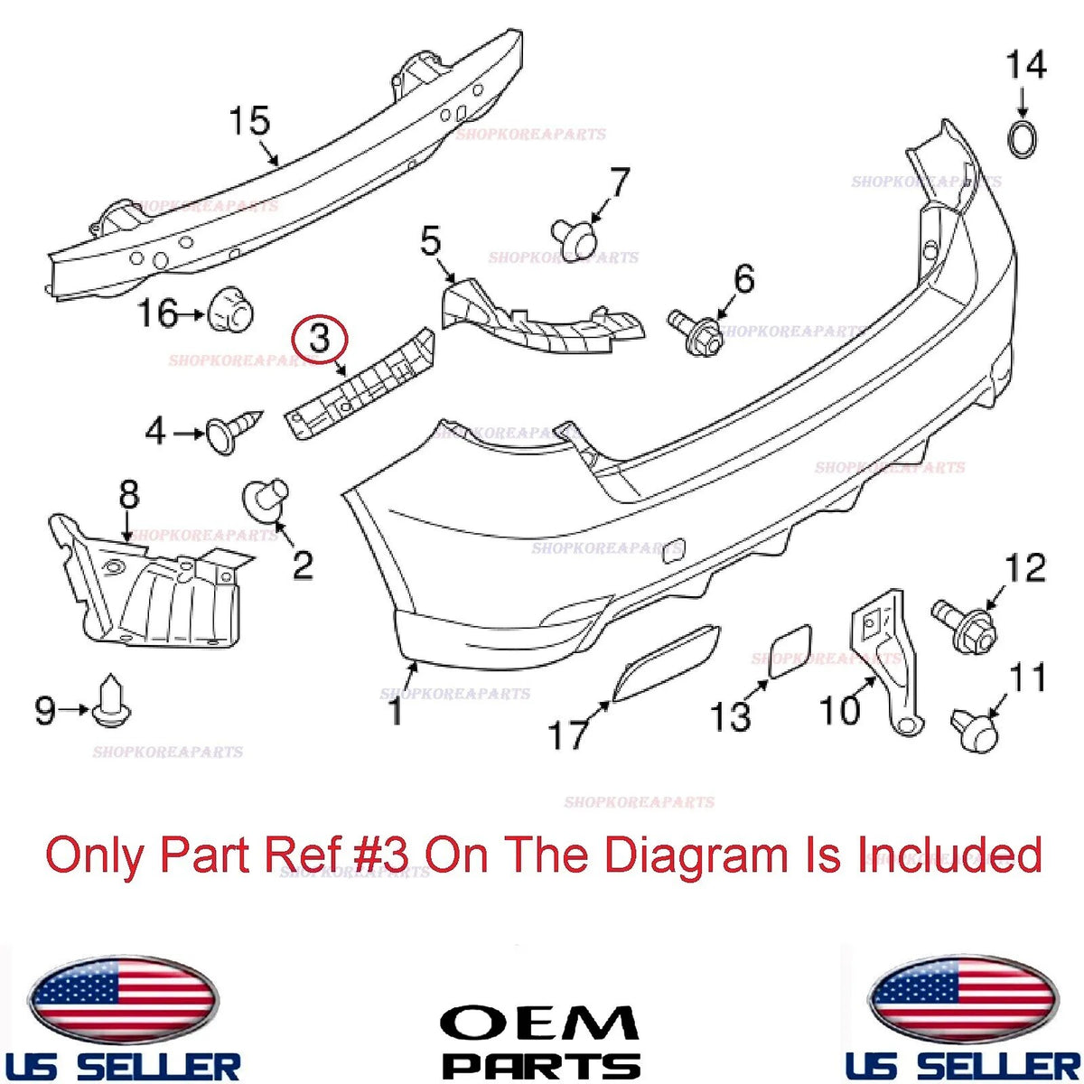 Rear Bumper Bracket RIGHT Passenger Side ⭐OEM⭐ Subaru Impreza WRX STI 2008-2014