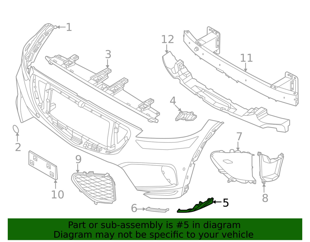 OEM Front Bumper Corner Molding LEFT Driver Side 2022-25 Genesis GV70 Sport 3.5L