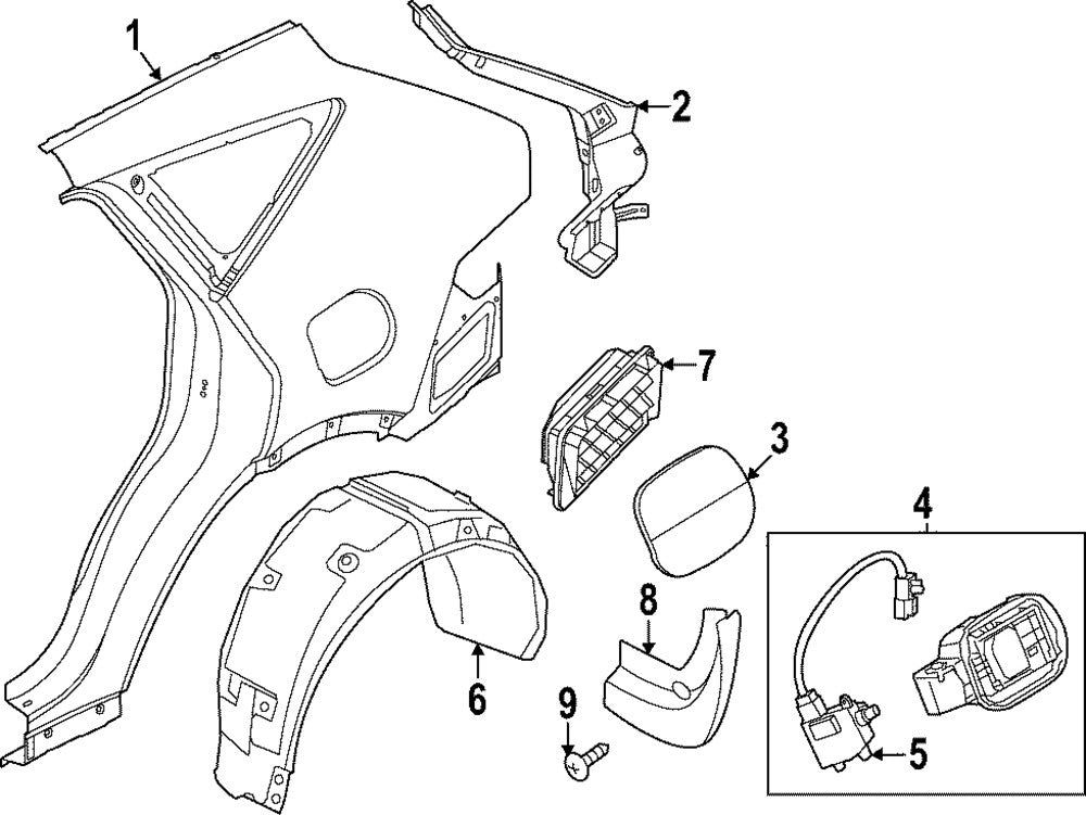 GENUINE Mud Guard Rear RIGHT Passenger Side 2021-2026 Genesis GV80 86842-T6000