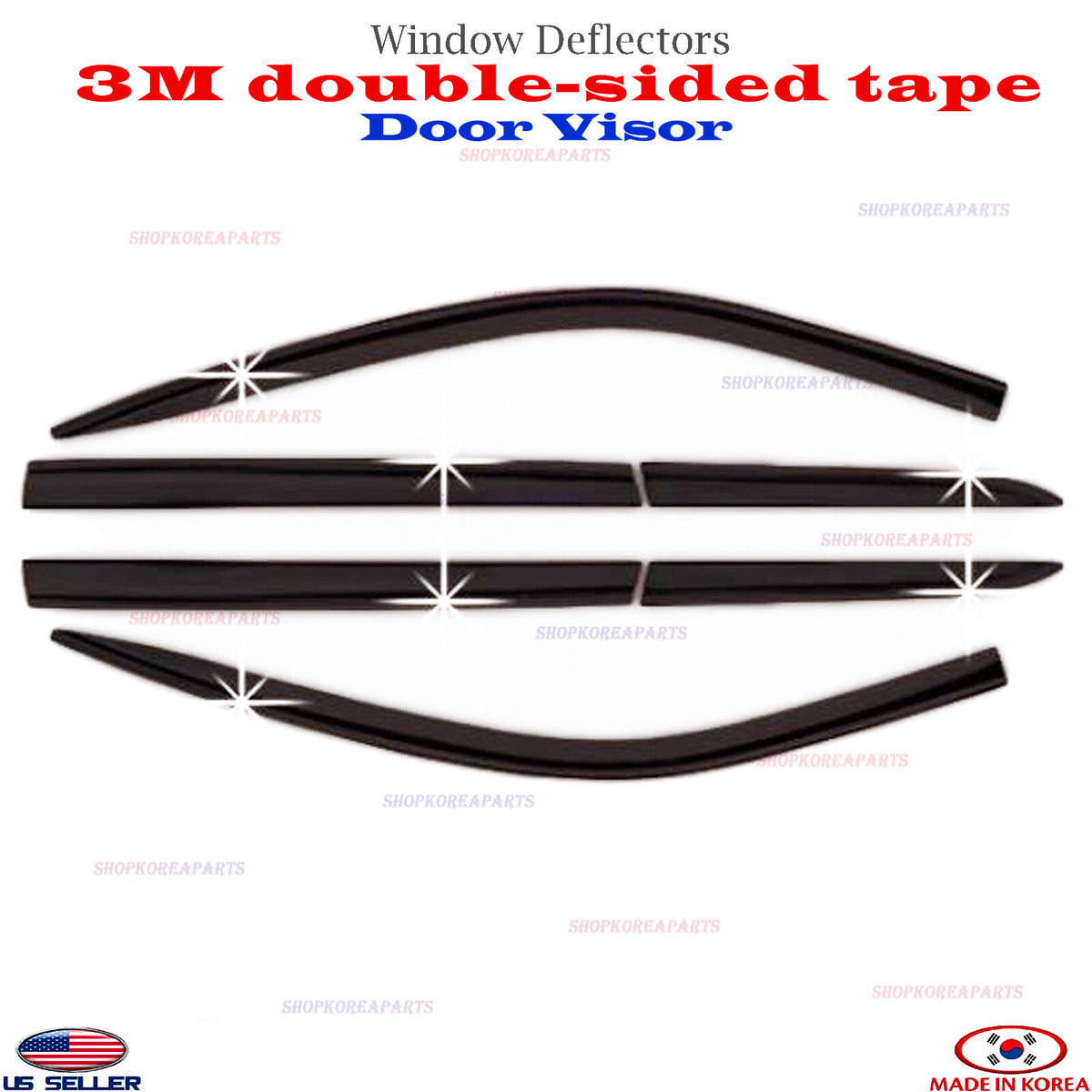 SMOKED DOOR VISOR WINDOW VENT DEFLECTOR ⭐6pcs⭐ fits for Jeep Compass 2017-2024