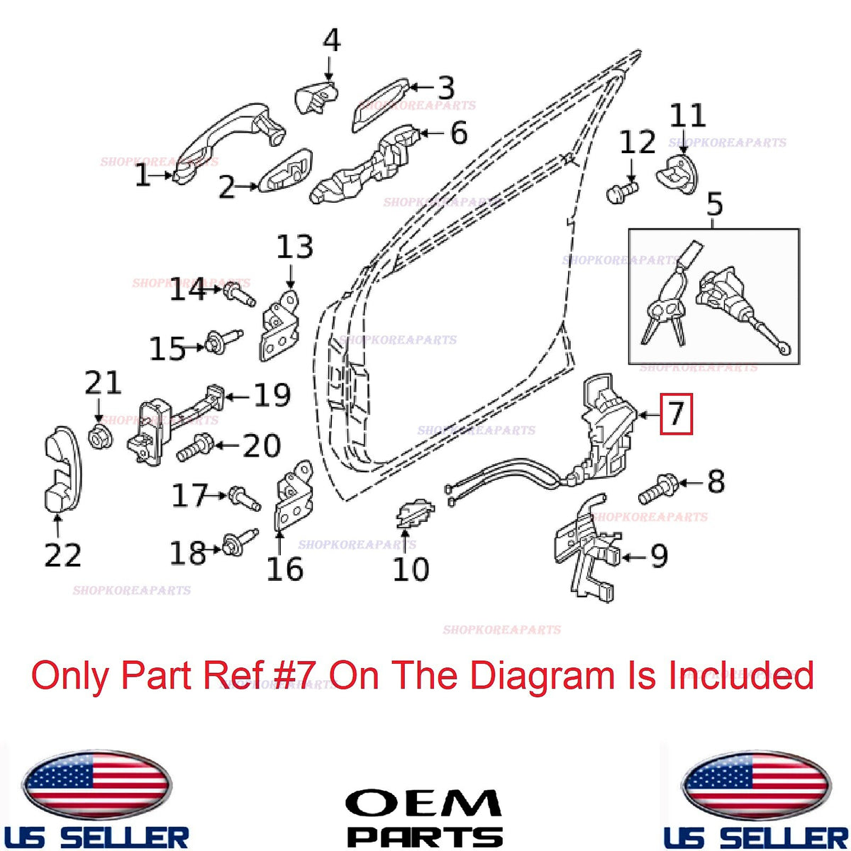 GENUINE Front Door Lock Latch Right Passenger Side ⭐OEM⭐ Telluride 2020-2025