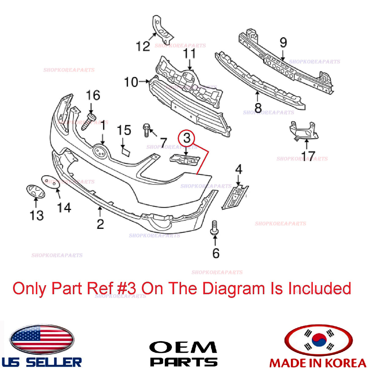 GENUINE Front Bumper Bracket Mounting RIGHT Passenger Side OEM VERACRUZ 2007-12