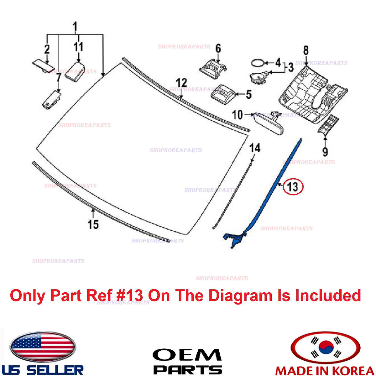 GENUINE Windshield Pillar Trim Molding RIGHT Passenger Side ⭐OEM⭐ GV70 2022-2026