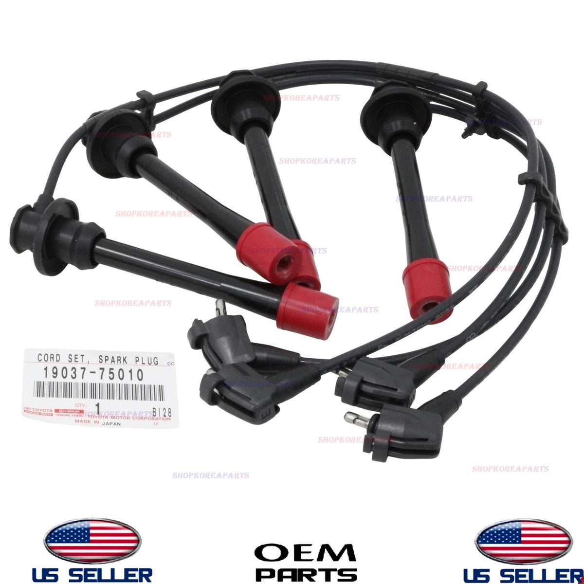 GENUINE OEM Spark Plug Wire Set 1994-1997 Toyota 2.7L 3RZ-FE 19037-75010