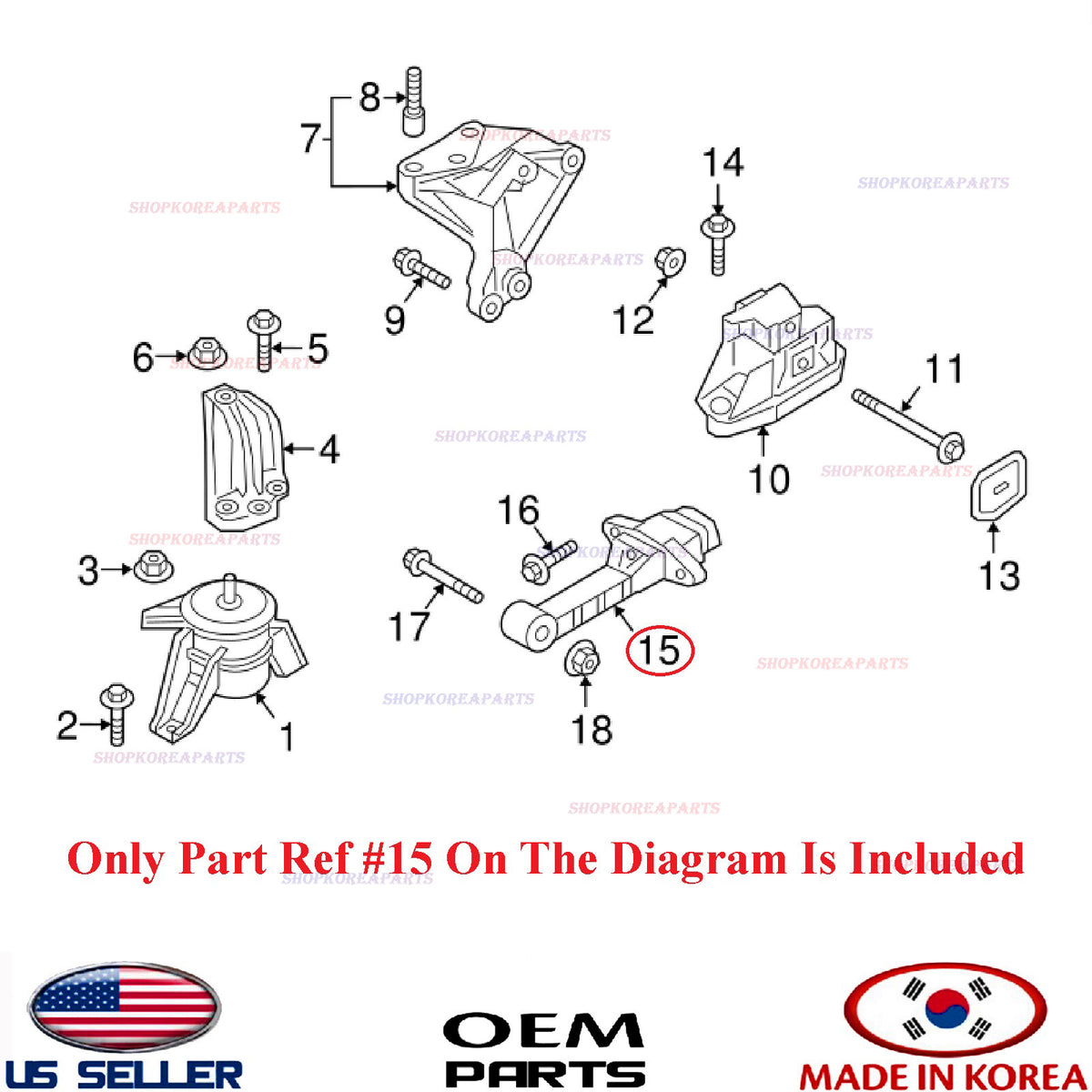 GENUINE Front Lower Engine Torque Strut Mount ⭐OEM⭐ HYUNDAI TUCSON 2016-2021