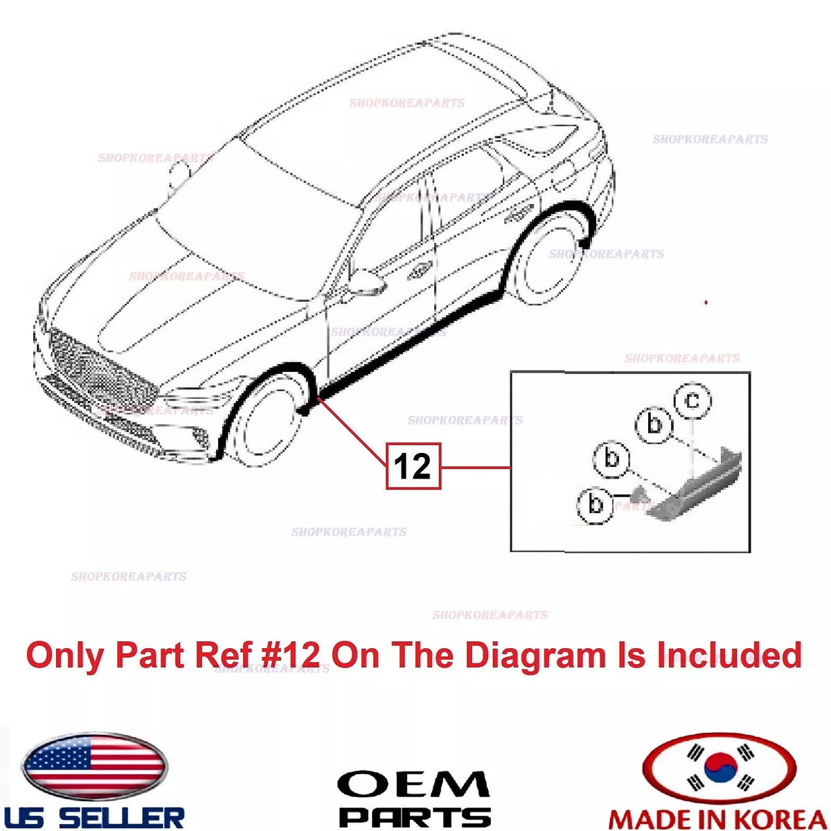 GENUINE Front Fender Garnish Molding Lower RIGHT ⭐OEM⭐ GV70 non Sport 2022-2026