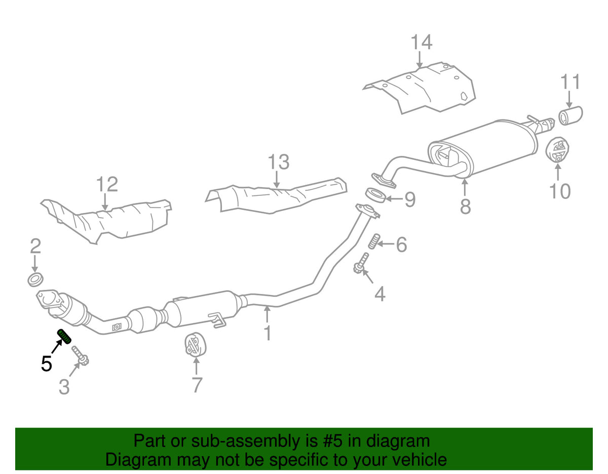 GENUINE OEM Front Exhaust Pipe Spring 2000-2025 Toyota 90501-A0005