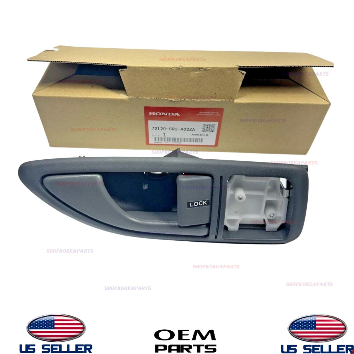 GENUINE Front RIGHT Passenger Door Inside Handle 1993-1995 Honda Civic del Sol