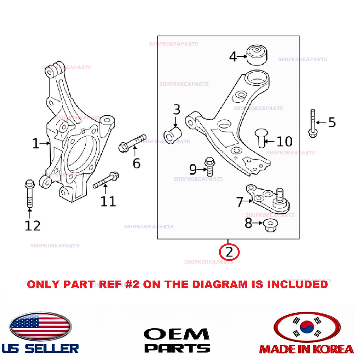 GENUINE Front Lower Control Arm RIGHT Passenger OEM PALISADE TELLURIDE 2020-2025