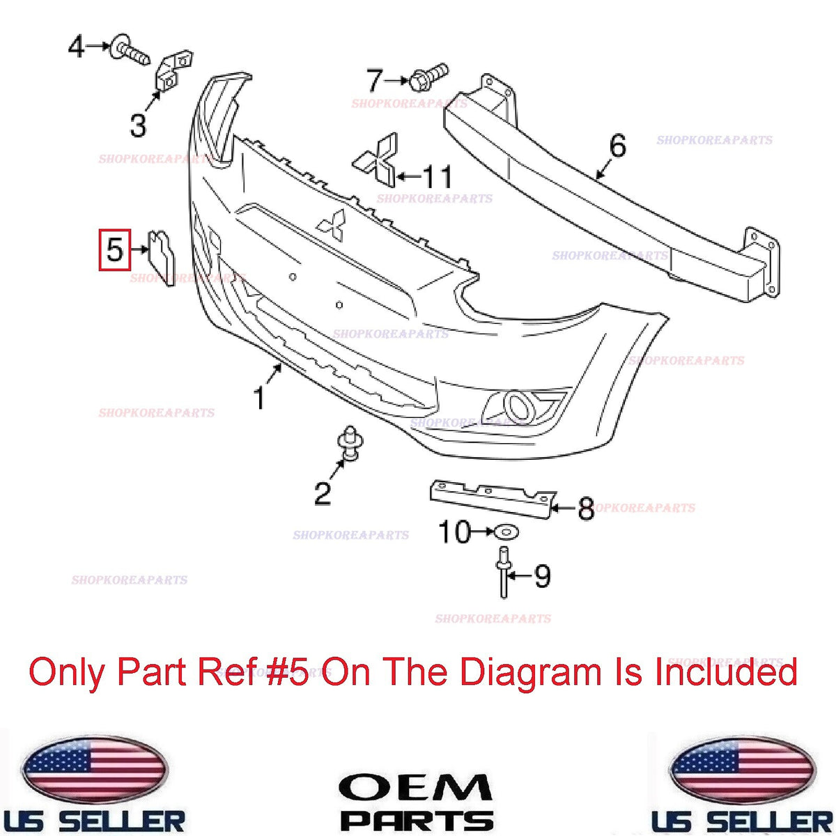 GENUINE Front Bumper Tow Eye Hook Cap Cover WHITE ⭐ Mitsubishi Mirage 2014-2015