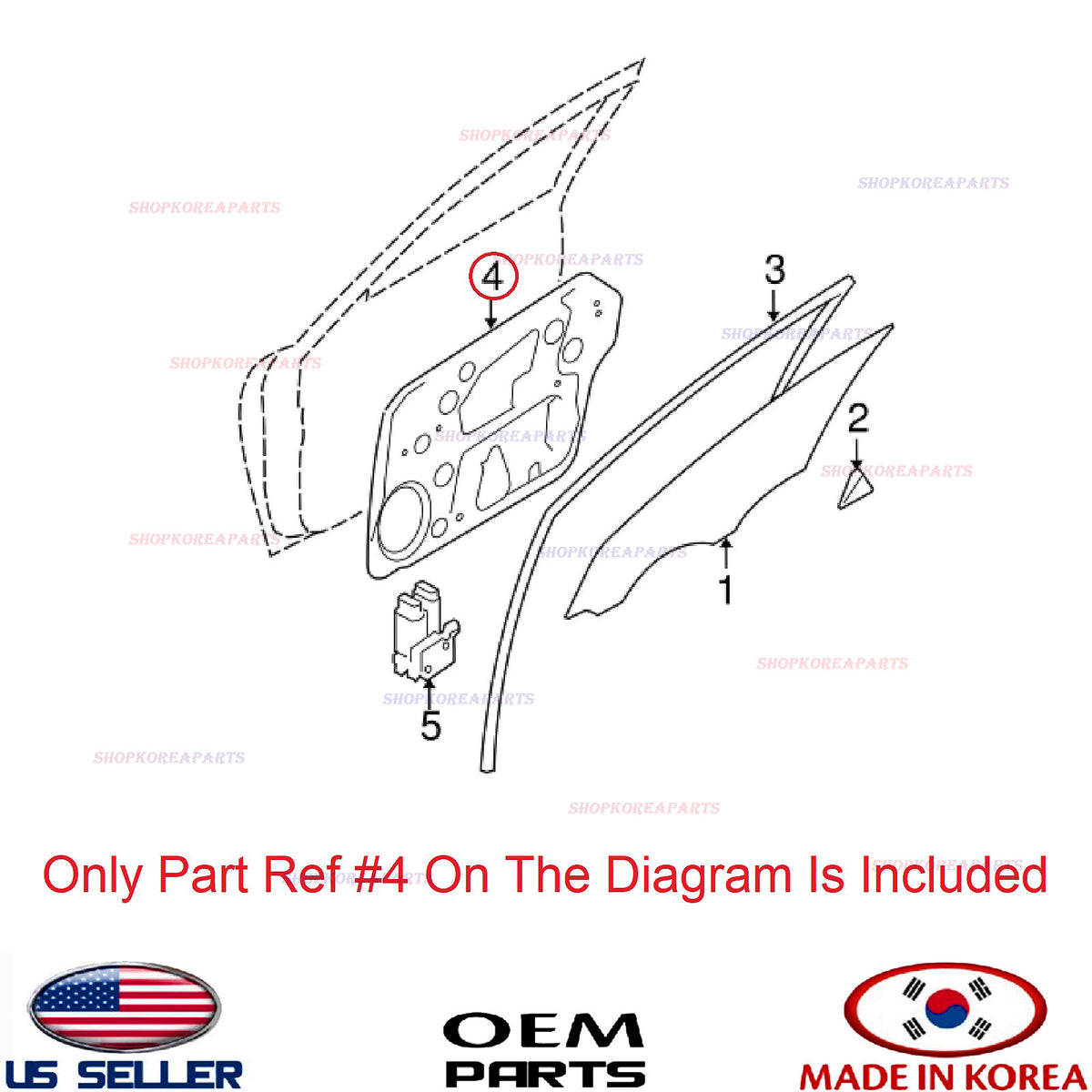 GENUINE Power Window Regulator Front Right Passenger Side OEM SONATA 2008-2010