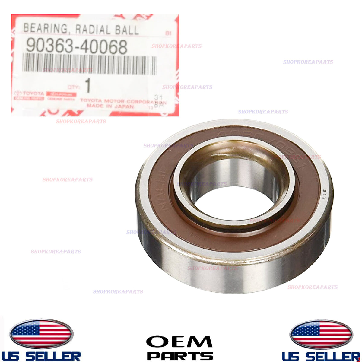 GENUINE Rear Axle Shaft Bearing 1pcs ⭐OEM⭐ Toyota *See Compatibility 90363-40068