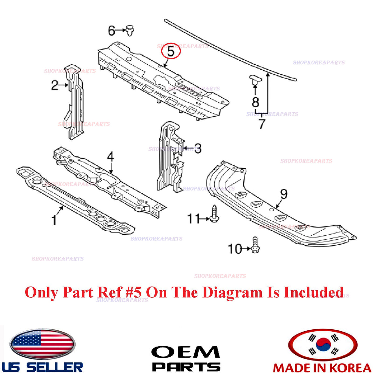 GENUINE Grille Cover Upper Radiator Sight Shield ⭐OEM⭐ KIA CADENZA 2017-2019