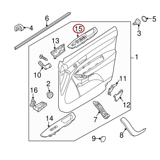 GENUINE Power Window Main Switch Front left Side "AUTO" OEM Kia Sorento 2011-15