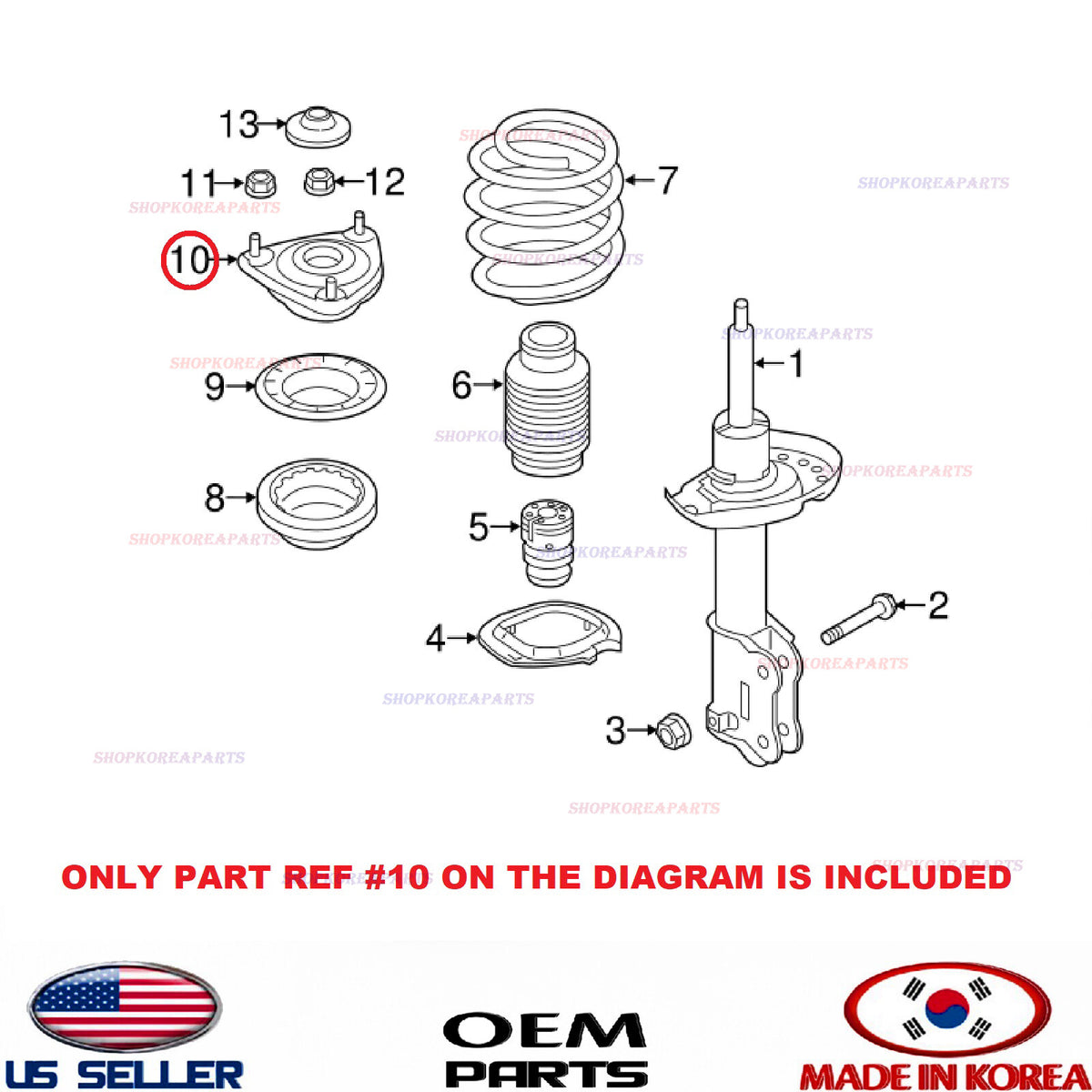 GENUINE Front Suspension Strut Mount ⭐OEM⭐ HYUNDAI KIA *See compatibility