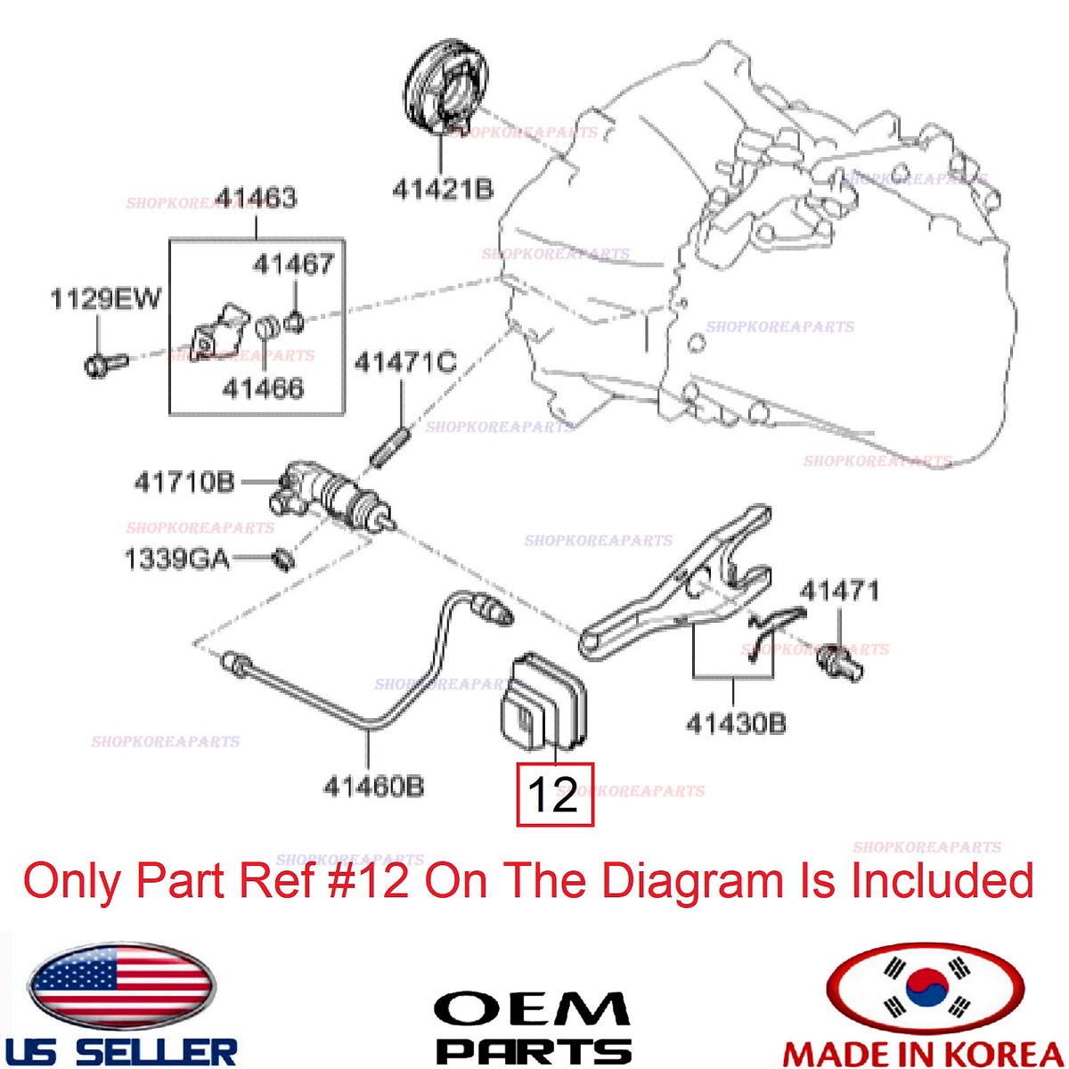 GENUINE Clutch Release Fork Boot OEM⭐ Hyundai Kia *See Compatibility 41417-22652