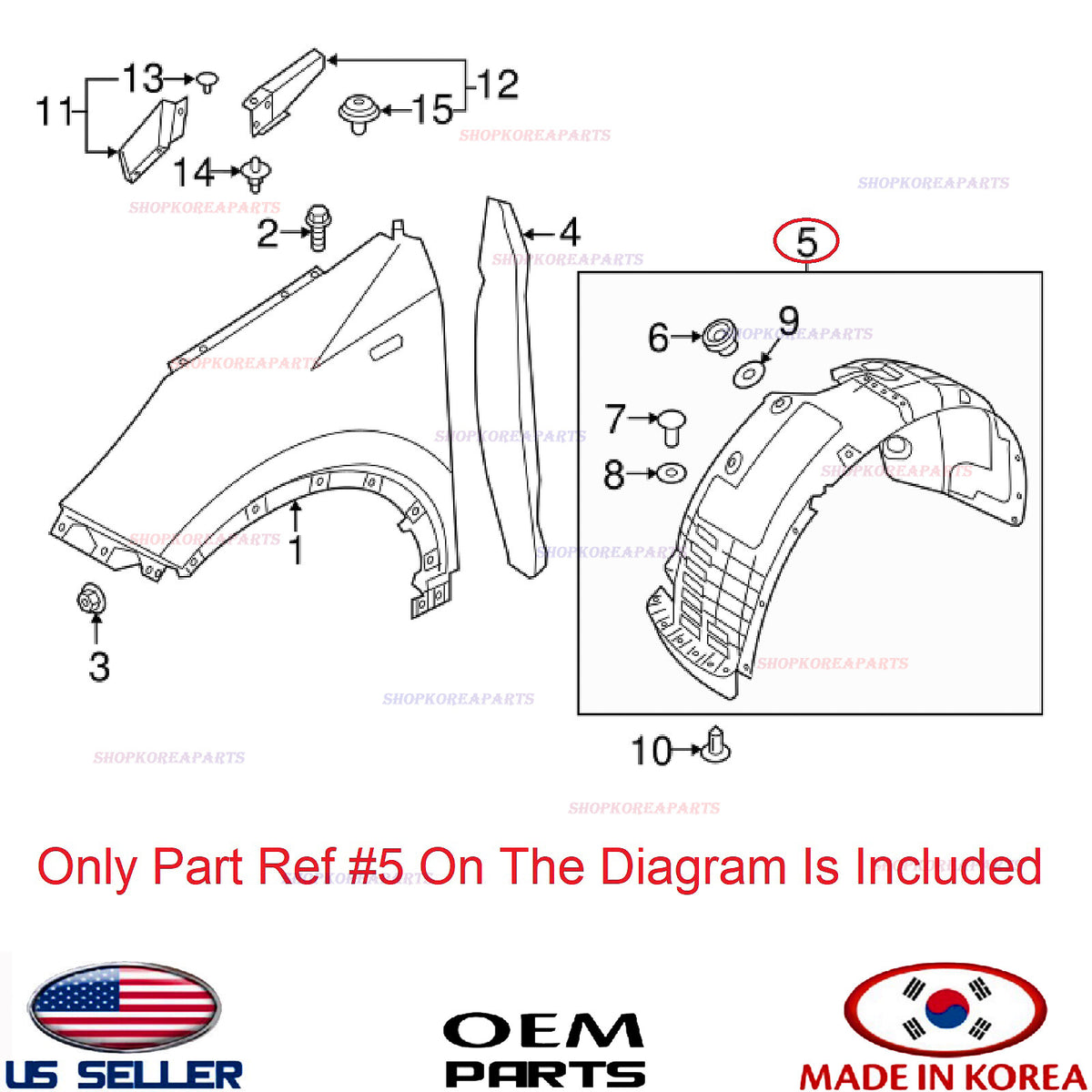 GENUINE Fender Liner Front RIGHT Passenger Side ⭐OEM⭐ Kia Sportage 2020-2022