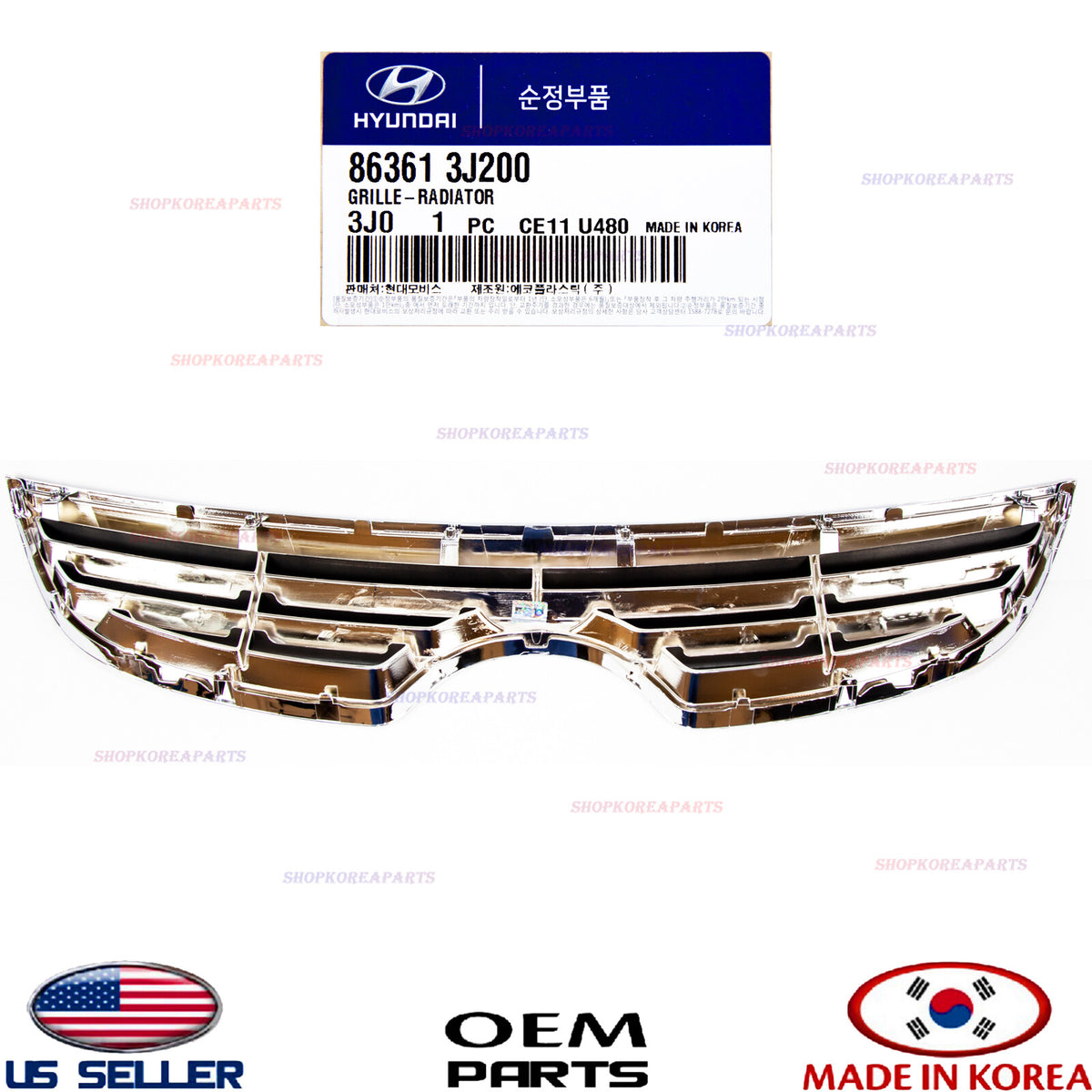 GENUINE Grille Radiator Front Upper ⭐OEM⭐ Hyundai Veracruz 2007-2012 863613J200