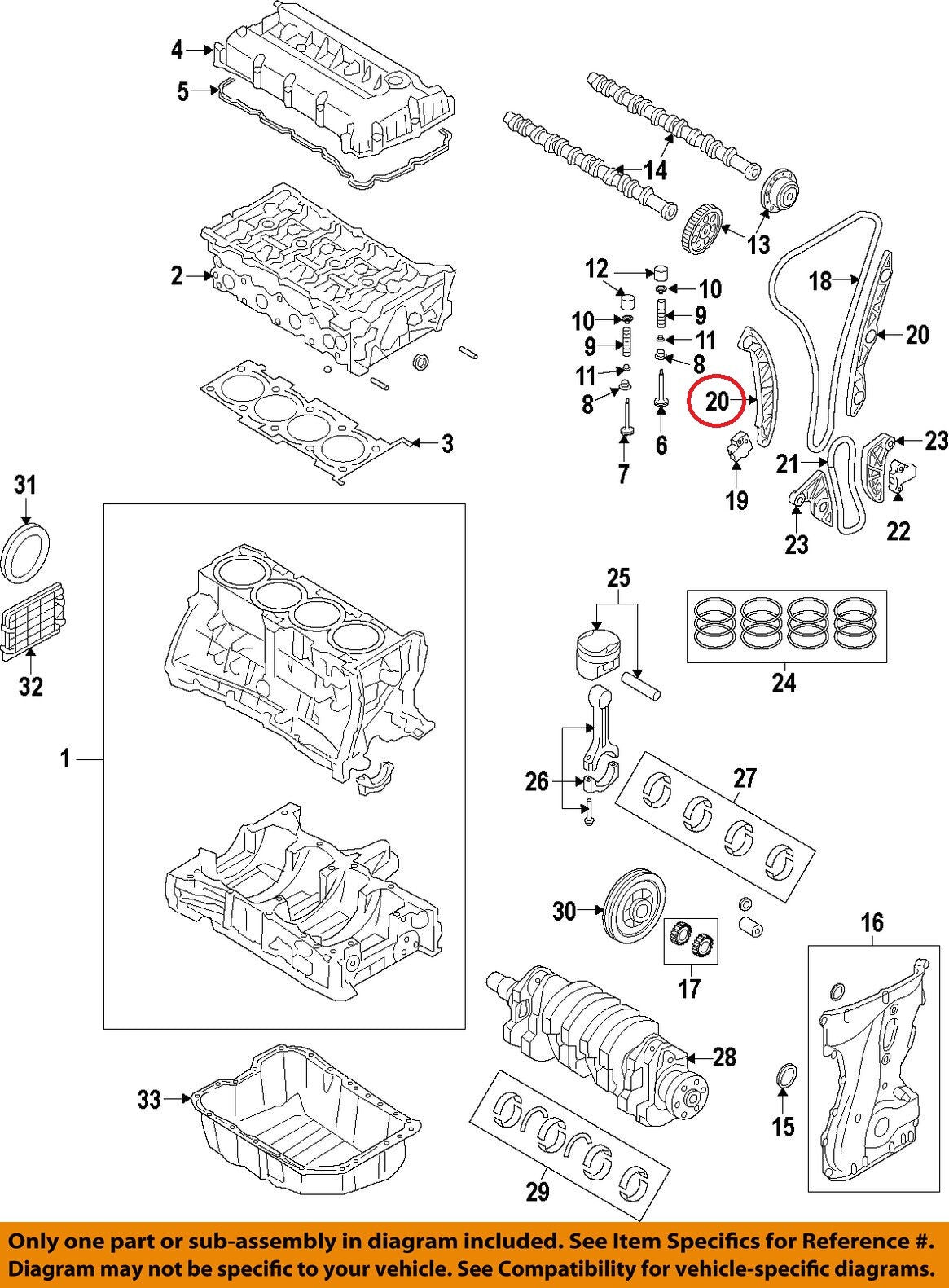 GENUINE Timing Chain Guide Tensioner Arm HYUNDAI KIA 2.0-2.4L *See compatibility