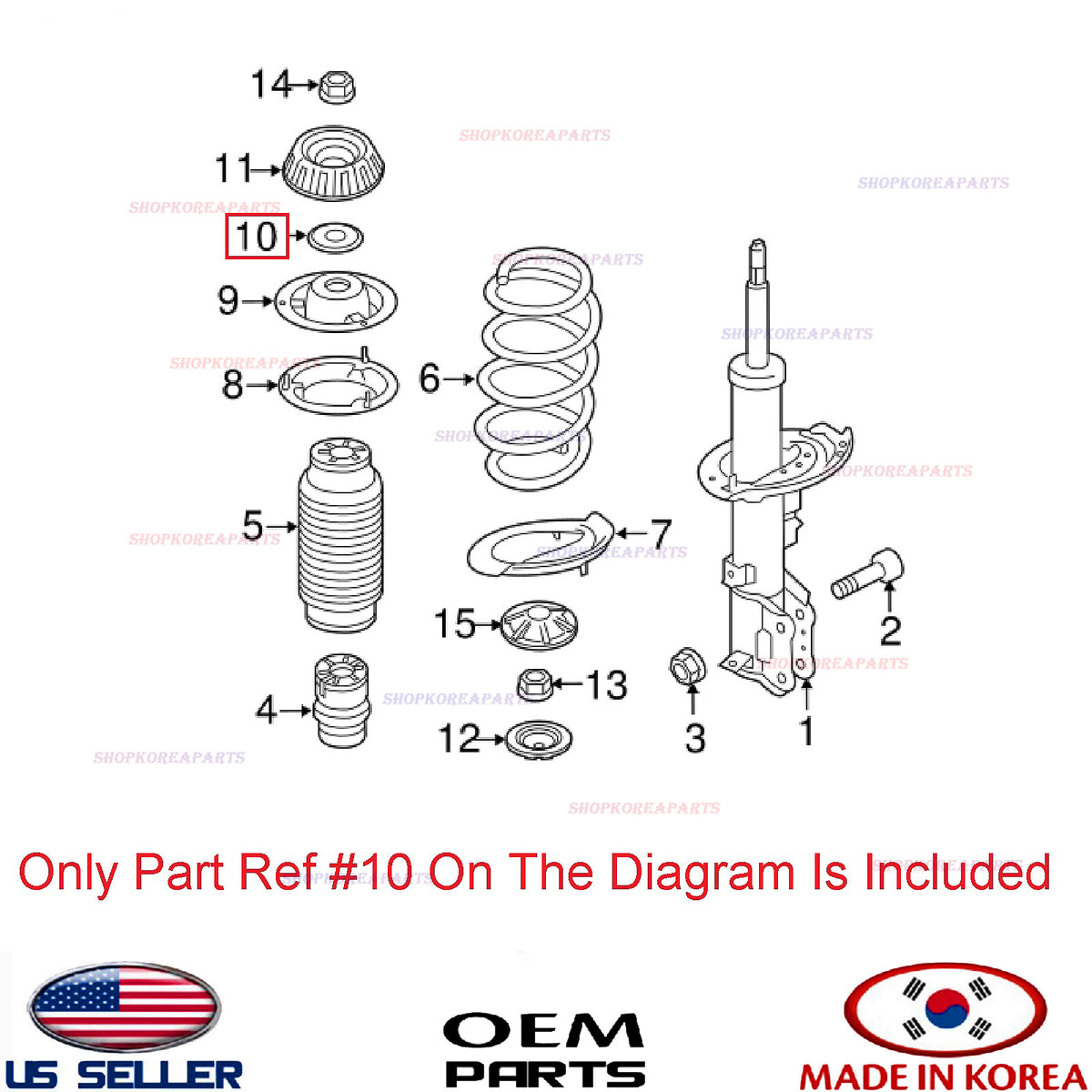 GENUINE Front Strut Bearing Left or Right OEM HYUNDAI KIA *See Compatibility