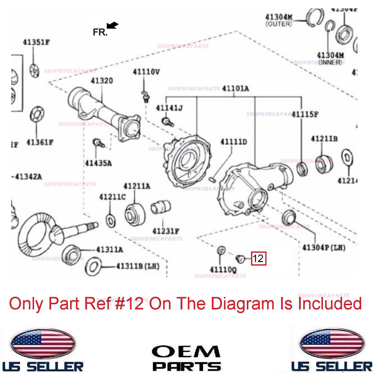 GENUINE Front Differential Drain Plug ⭐OEM⭐ Toyota Lexus *See Compatibility