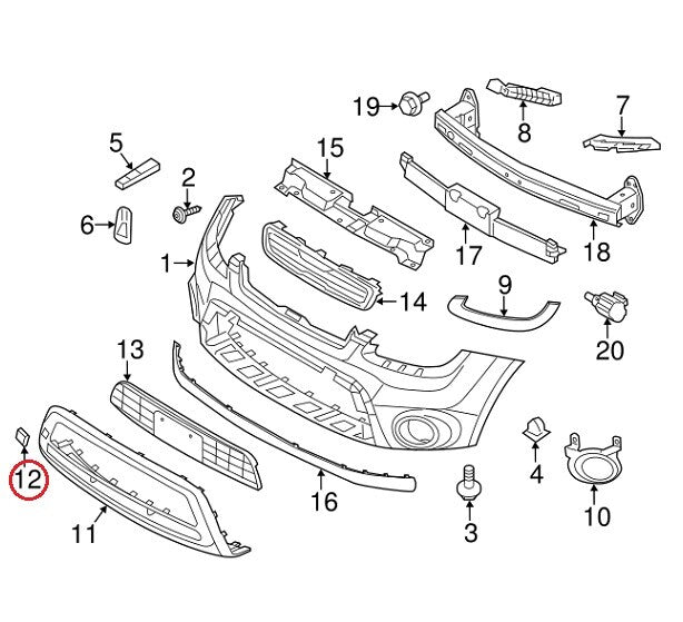 GENUINE Front Bumper -Tow Eye Hook Cap Cover OEM Kia Soul 2012-2013 865172K500