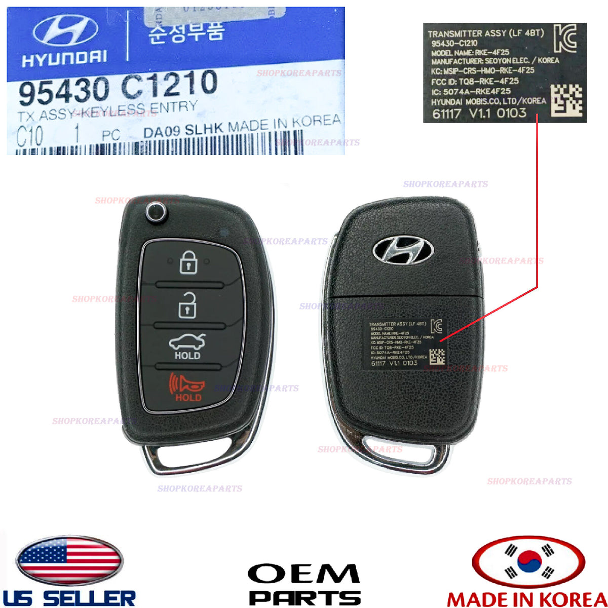 Sonata 2018-2019 GENUINE FOB Smart Key Remote ( Remote Only ) OEM 95430C1210