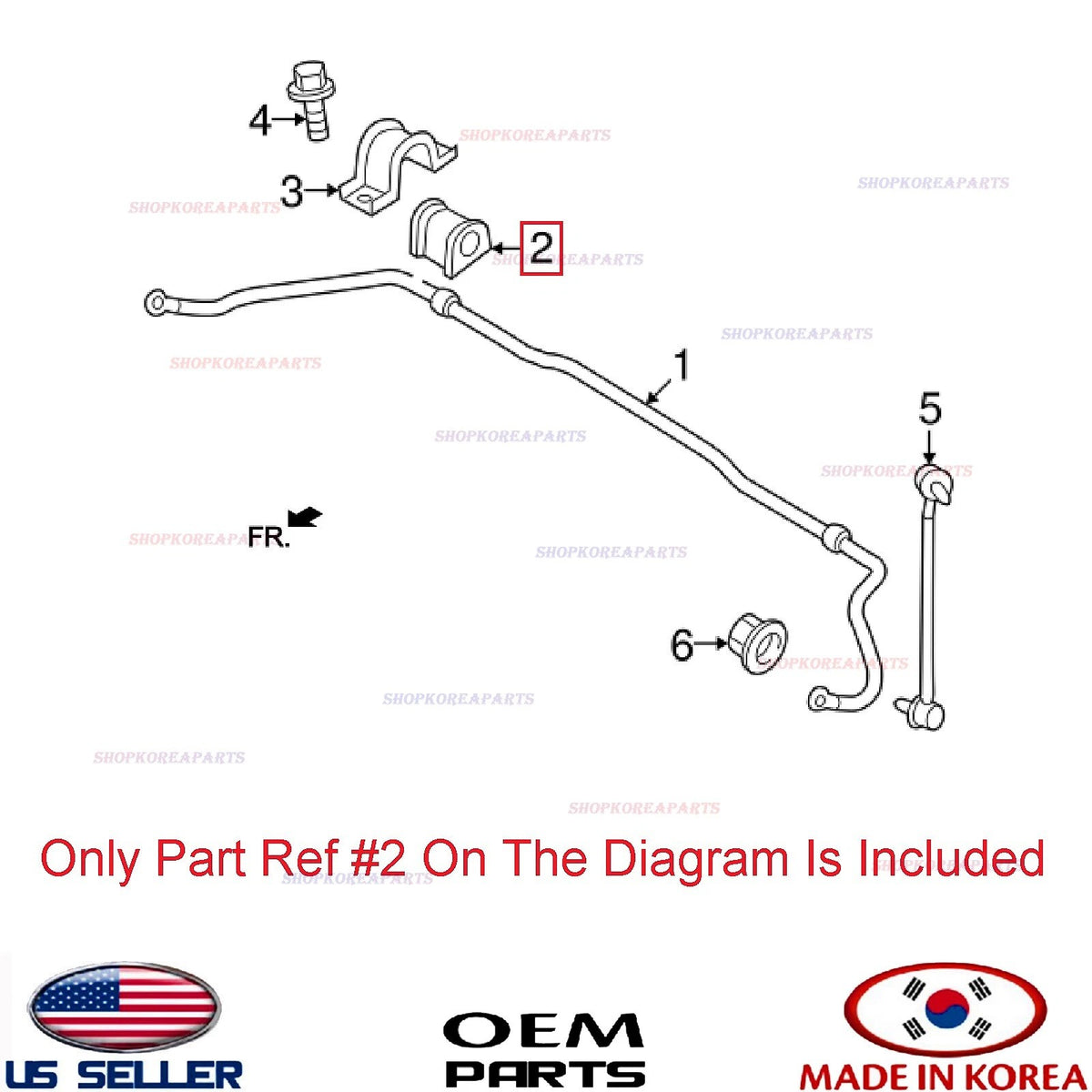 1pcs GENUINE Front Stabilizer Bar Bushing ⭐OEM⭐ for Various Hyundai & Kia
