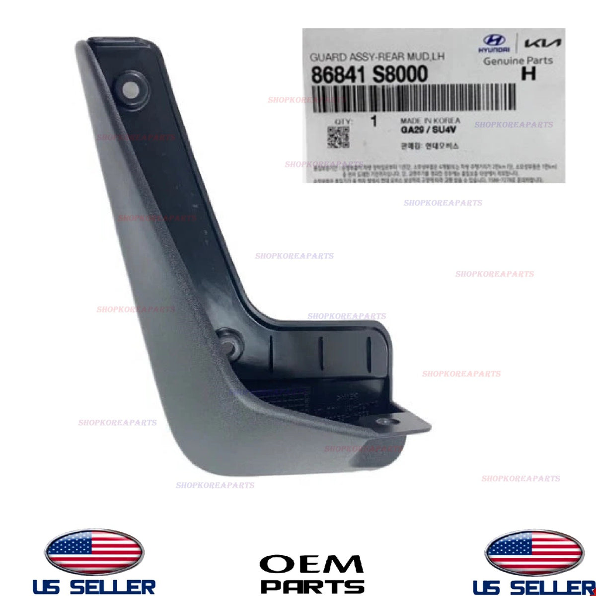 1pcs GENUINE Rear LEFT Driver Side Mud Flaps Splash Guard 2020-2022 Palisade