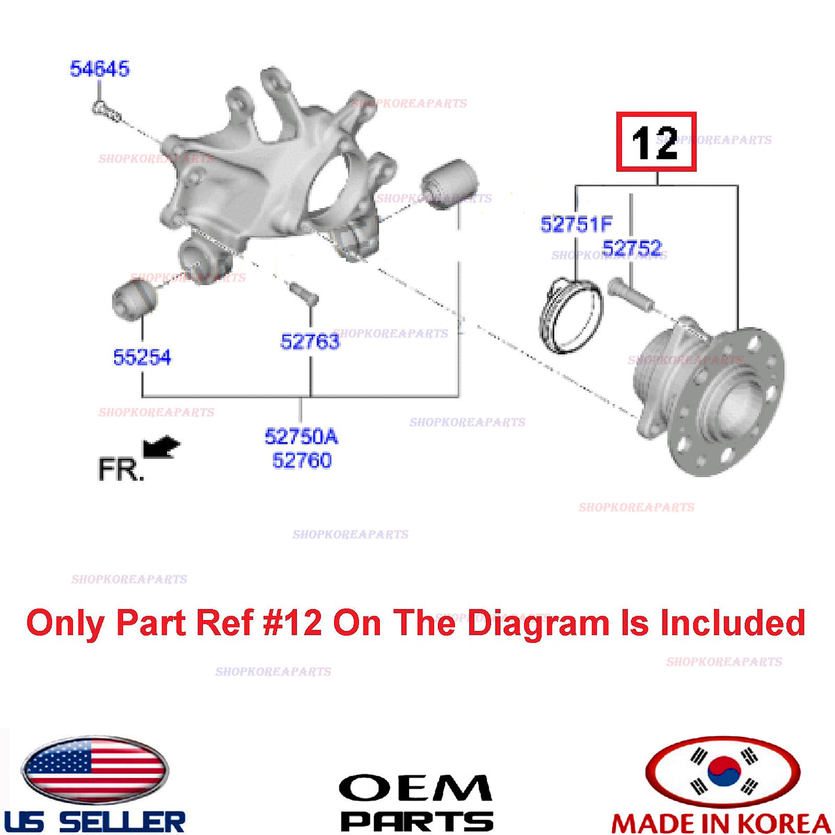 GENUINE REAR Wheel Hub & Bearing ⭐OEM⭐ Hyundai Tucson 2WD 2022-2026 52730-N9100
