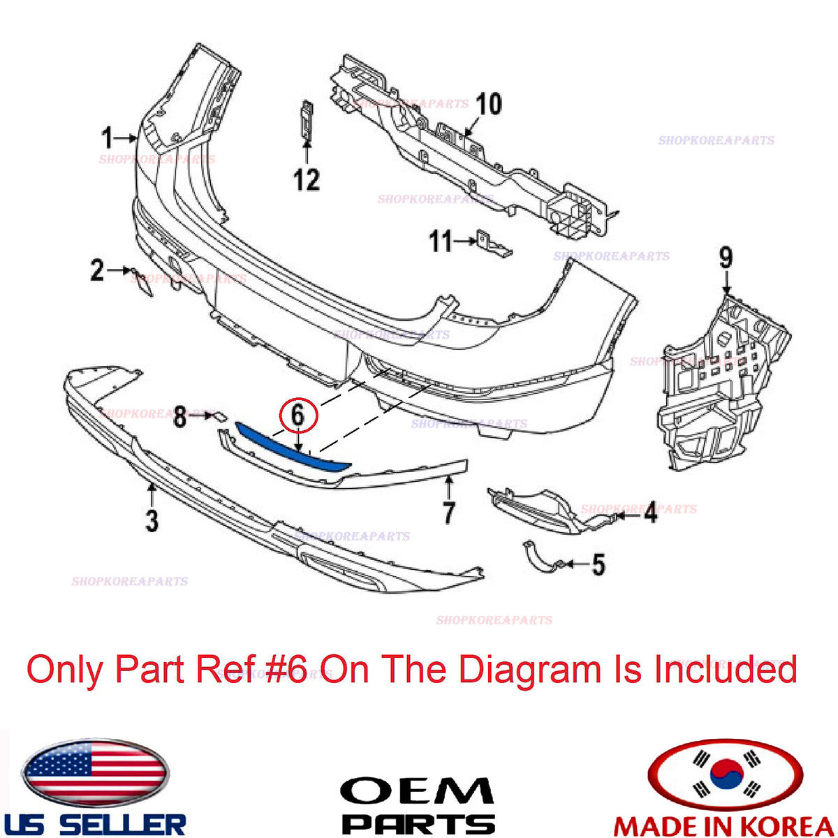 GENUINE Bumper Reflector Rear LEFT Driver Side ⭐OEM⭐ GENESIS GV80 2021-2024