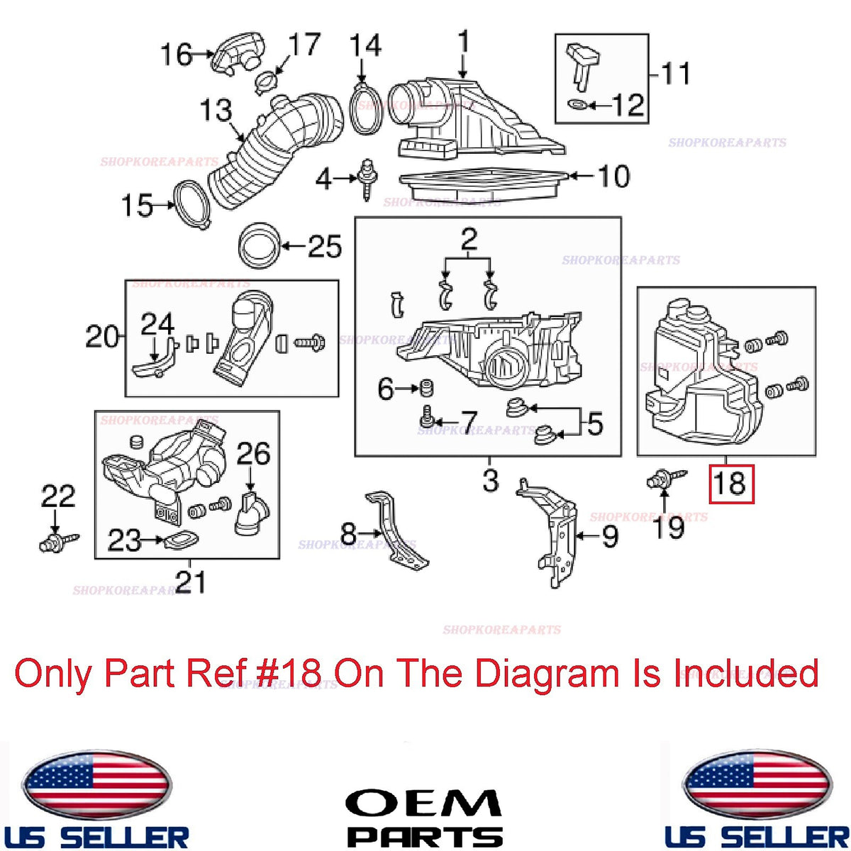 ✅GENUINE✅ Engine Air Cleaner Intake Resonator ⭐OEM⭐ Honda CR-V 2.4L 2012-2014