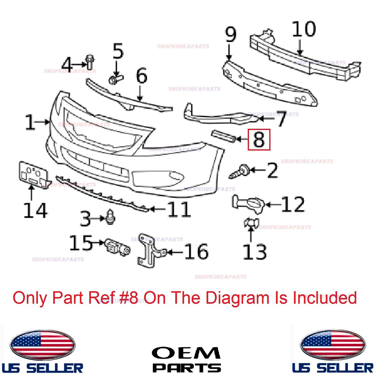 GENUINE Front Bumper Bracket RIGHT Passenger Side OEM Accord 2dr Coupe 2008-12