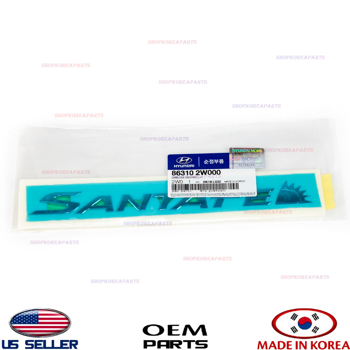 EMBLEM REAR LEFT GENUINE!!! FOR HYUNDAI SANTA FE SPORT 2013-2018 863102W000