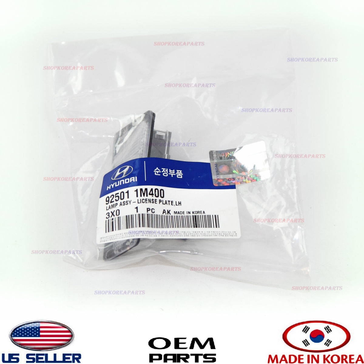 GENUINE OEM Left Driver Side Rear License Plate Lamp Light 2011–16 Elantra Forte